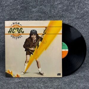 AC/DC High Voltage Vinyl LP 1976 German Pressing ATL 50257 Hard Rock Record VG +